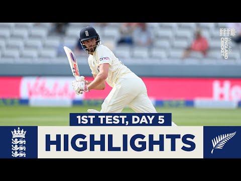 England v New Zealand Day 5 Highlights | First Test Ends In Deadlock | 1st LV= Insurance Test