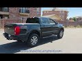Used 2019 Shadow Black FORD LARIAT 4WD SUPERCREW 5' BOX video 1