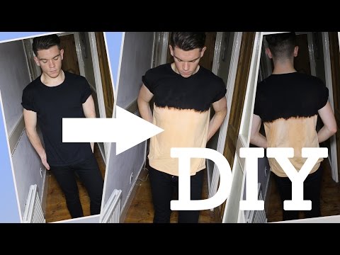 how to dip dye t shirt with bleach