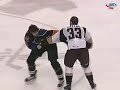 hockey fight between sean curry of the philadelphia phantoms and patrick weller of the hershey bears on november 29th, 2008.