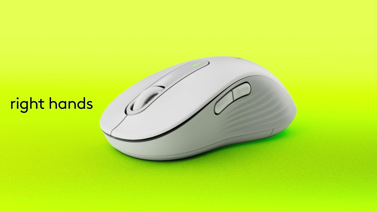 Logitech Signature M650 Wireless Mouse, For Small to Medium Sized Hands, Silent Clicks, 5 Buttons, Bluetooth, Multi-Device Compatibility, 400 DPI Nominal Value, 10m Range, White | 910-006255