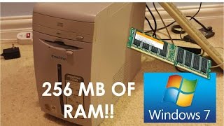 Windows 7 Ultimate on 256MB of RAM 900MHZ Celeron