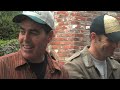 Adam Carolla BBQ with King of the BBQ's Perry Lang and The Soup's Joel McHale and comedian Jimmy Pardo.
