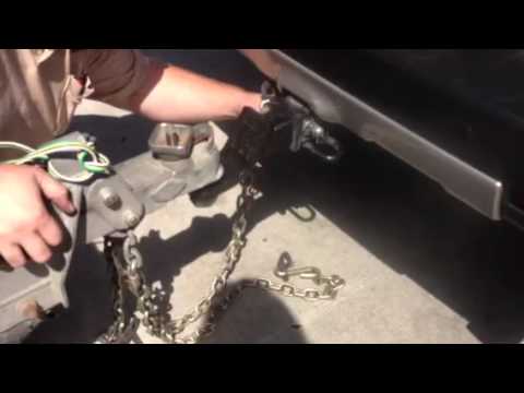 how to attach uhaul trailer