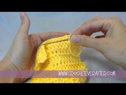 how to fasten off and weave in ends crochet