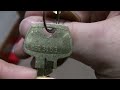 A demo of a Sargent padlock with a removable core.