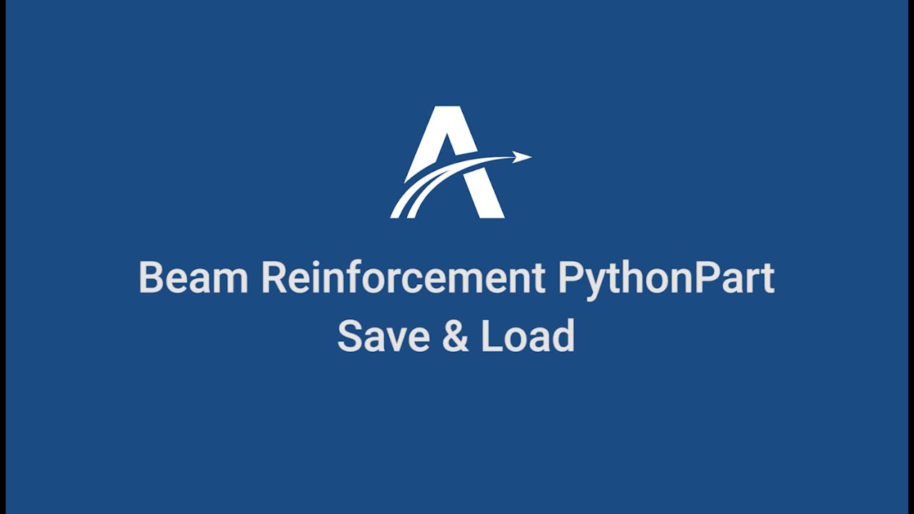 09. Save and Load Favourite File | Beam Reinforcement Python Parts in ALLPLAN