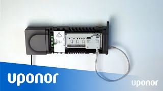 Uponor Smatrix digital thermostat registration process for T-145 and T-165.