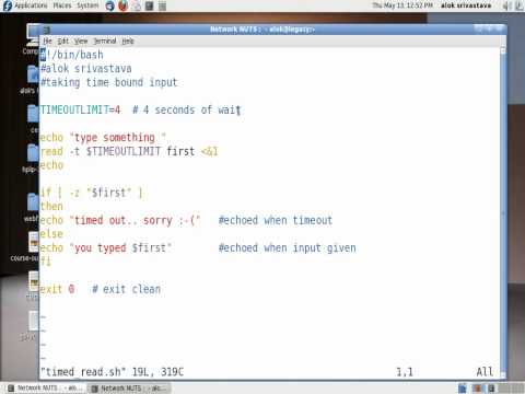 how to provide input to shell script