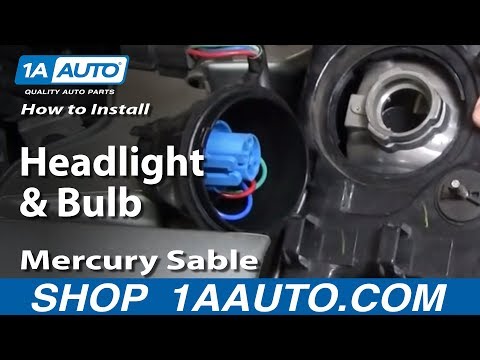 How to Install Replace Headlight and Bulb Mercury Sable 00-05 1AAuto.com