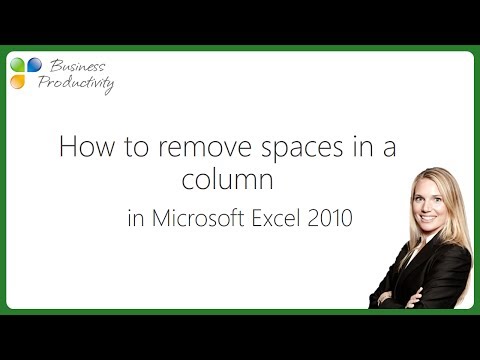 how to eliminate a space in excel