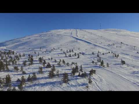 Горнолыжный курорт Юлляс с вертолёта