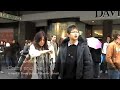hundreds of people freezing in front of David Jones @ Bourke Street Mall In Melbourne, Australia