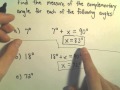 Complementary and Supplementary Angles - Example 1