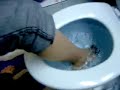 kerrisa and kalas foot in toilet 