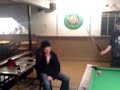 Darkys head gettin whacked wid a pool cue Darkys head gettin whacked wid a pool cue