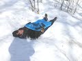 Tobogganing at st.vital park