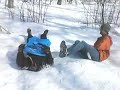 Tobogganing at st.vital park