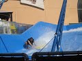 Riding flow rider at the wave house in San Diego