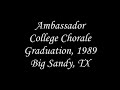 Ambassador College Chorale - Graduation 1989