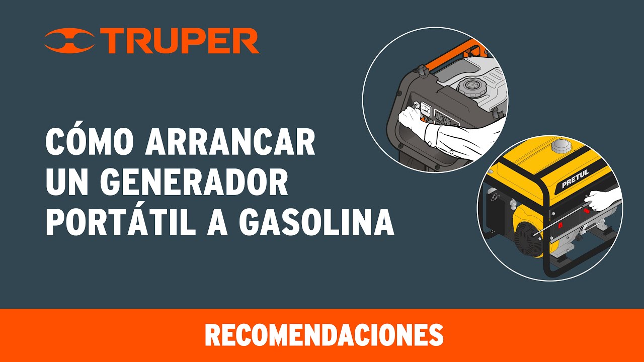 Generador portátil 8 kW motor a gasolina, Truper