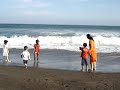 Sanchit enjoying ocean at Kamogawa Tokyo