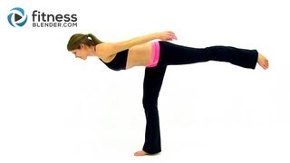 At Home Total Body Barre Workout - 15 Minute Barre Video - Low Impact Workout. FitnessBlender