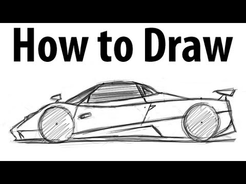 how to draw a zonda r step by step