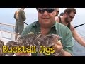 Dan Hernandez using bucktail jig for rock fish