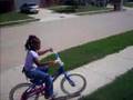 keiara learning to ride her bike