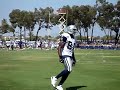 TO goes 1-on-1 against Pacman Jones -- Romo throwing -- at Cowboys Training Camp in Oxnard; July 27, 2008