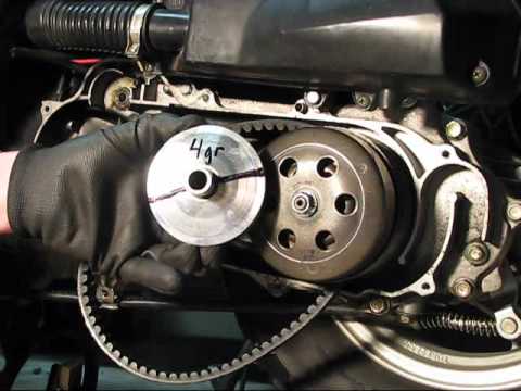 Hassse - Att ha en rätt justerad variator handlar om att hålla motorn vid det varv där den ger mest effekt. En tumregel är att lättare variatorvikter ökar motorns var...