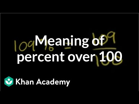 The meaning of percent over 100