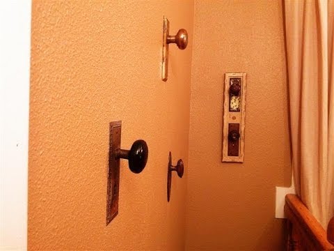 how to attach knobs to a wall