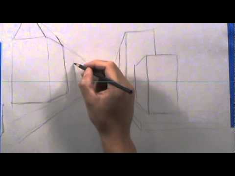 how to draw in a one point perspective