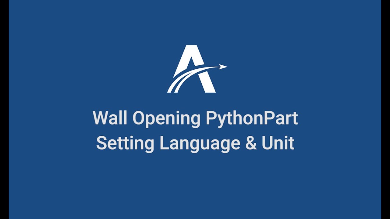 05. Setting | Wall Opening PythonParts in ALLPLAN