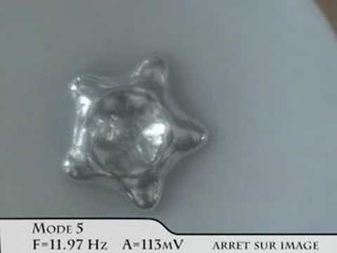 Vibration gouttes de mercure