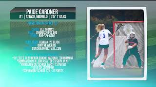 Paige Gardner 2021 Lacrosse Highlights | Princeton Day School '23
