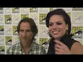 Evil Queen and Rumplestiltskin giggle their way through an interview about Once Upon A Time. See the Once Upon A Time live Comic-Con panel here www.digitalspy.co.uk