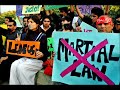 No Mushraf Noyou hav no right to suspend our fundamental rights, we don't want you.this is our country not yours.GO