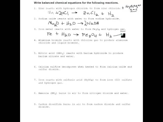 Practice Writing Chemical Equations Talkchannels Practice Writing Chemical Equations From Word W And Balancing Free Mp3 Download