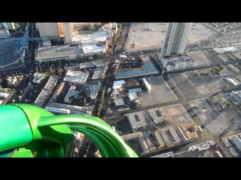 X Scream - Las Vegas Stratosphere Tower ride X-Scream which is similar to a giant teeter-totter, 866 feet above the ground, that propels riders out and down-ward over t...