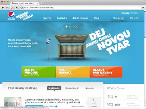 Přihlášení a vytvoření nové zastávky na refreshyourworld.cz