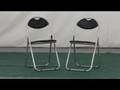 Padded Retro Folding Chair (Black)