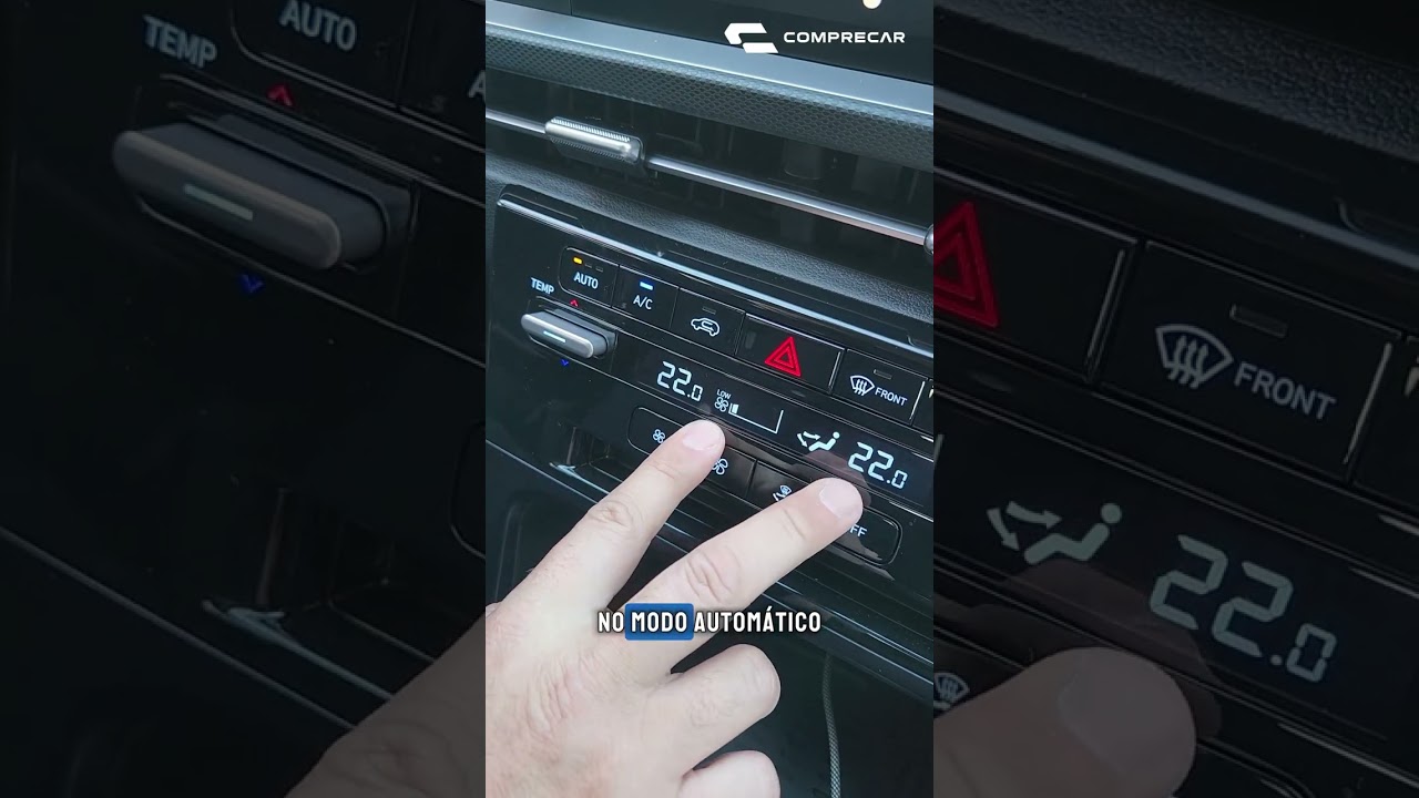 Ar-condicionado automático de dupla zona do Hyundai Creta Limited.