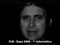 Setentistas con un video de fondo referido al cordobazo