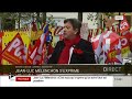 au d�part de la manif pour la 6i�me r�publique - intervention de jean-luc melenchon parti de gauche.