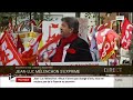au d�part de la manif pour la 6i�me r�publique - intervention de jean-luc melenchon parti de gauche.