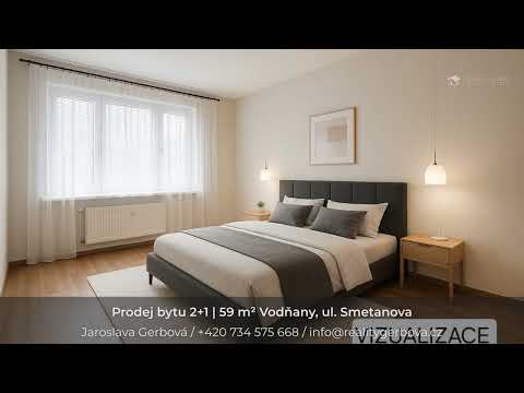 Video Prodej bytu 2+1, 59 m² – Vodňany