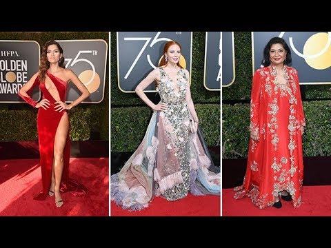 All but three women wear black to the Golden Globes